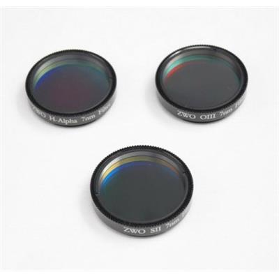 Set de filtres Ha, SII et OIII 7nm ZWO 36mm circulaire non monté